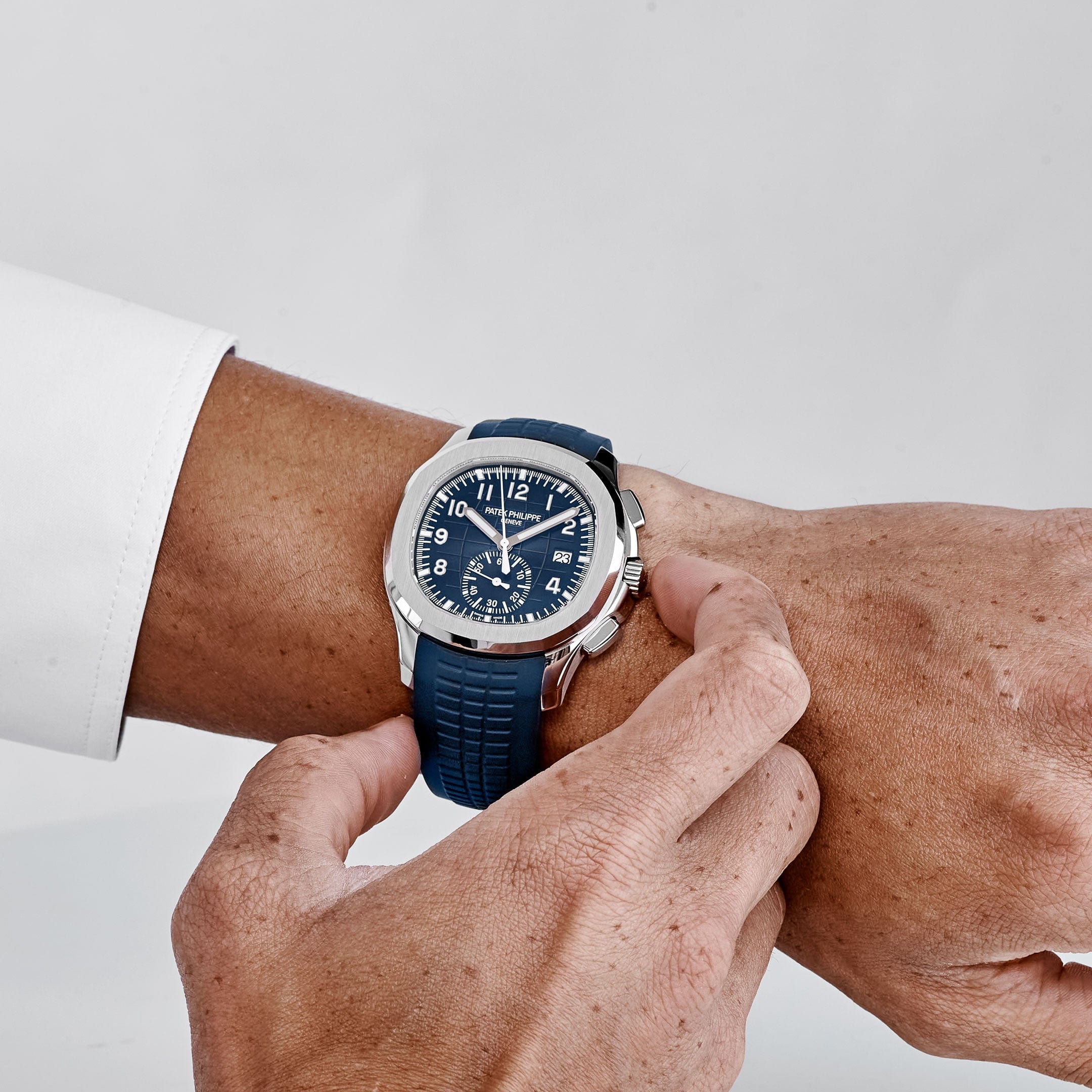 Patek Philippe Aquanaut 3285 V3 – Swiss Super Clone 5968G-001 White Gold Blue Dial (2025)